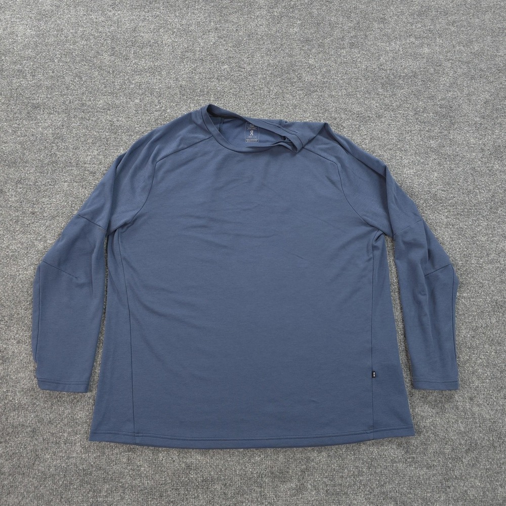 On Shirt Mens XL Blue Focus Long-T Long Sleeve Performance Run Gym Athletic
